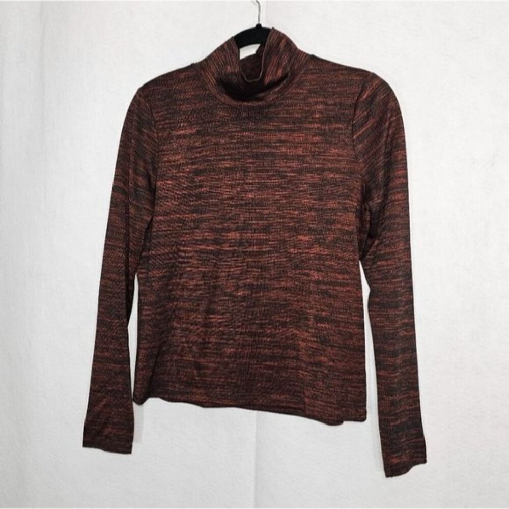 Saint Art Red Static Print Turtleneck Long Sleeve… - image 1